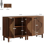 Sideboard Buffet Cabinet, 55" Storage Cabinet with Shelves and Doors, Modern Credenzas for Kitchen, Living Room, Dining Room, R