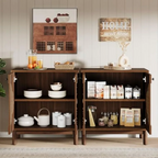 Sideboard Buffet Cabinet, 55" Storage Cabinet with Shelves and Doors, Modern Credenzas for Kitchen, Living Room, Dining Room, R