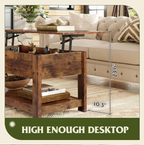 Lift Top Coffee Table with Hidden Compartment and Storage Shelf for Living Room Modern Wood Center Table