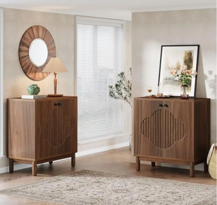 Sideboard Buffet Cabinet, 55" Storage Cabinet with Shelves and Doors, Modern Credenzas for Kitchen, Living Room, Dining Room, R
